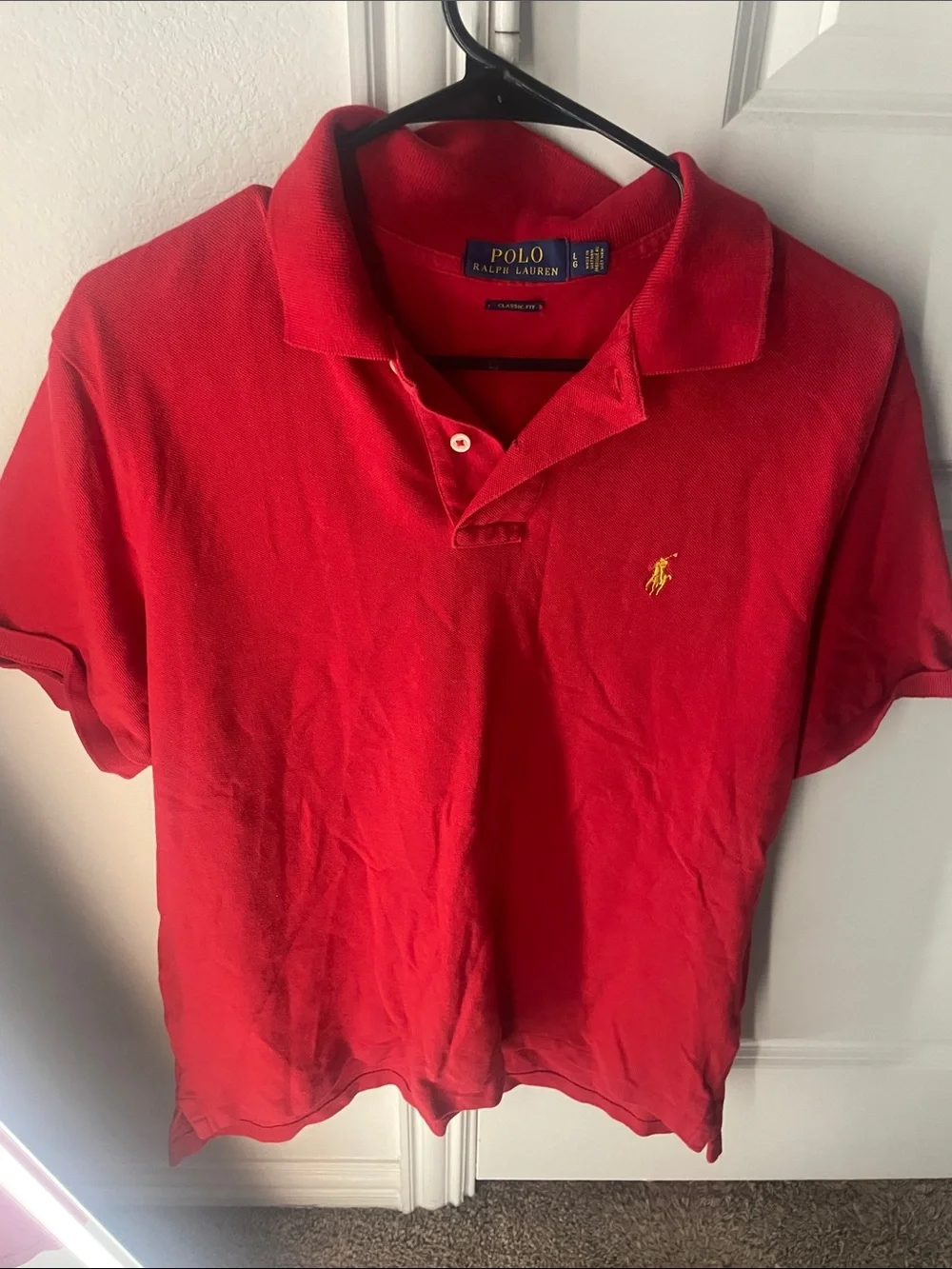 Polo by Ralph Lauren Red Polo Shirt with Yellow Pony